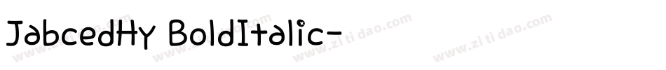 JabcedHy BoldItalic字体转换